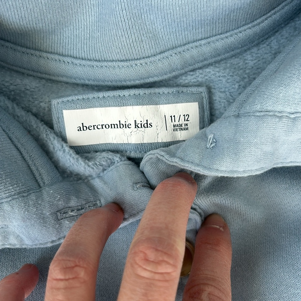 Abercrombie kids Light Blue Button-Up Sweatshirt - Picture 2 of 2